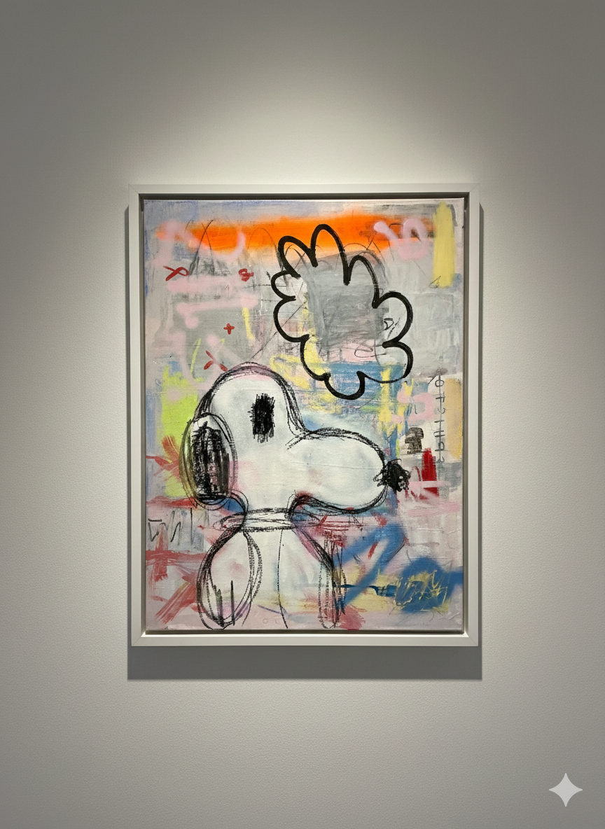 Dreamy expressionist Dog on Canva