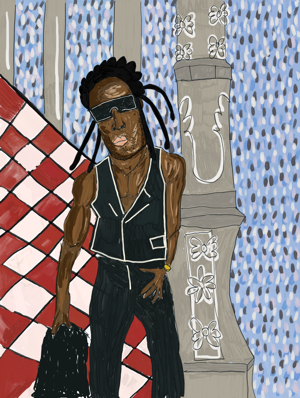 Cool Lenny Kravitz  Fine Art Print